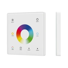 Фото #1 товара INTELLIGENT ARLIGHT Сенсорная панель SMART-RF-801-11-1G-2SC-RGB-MIX белый (3V, 2.4G) накладная (IARL, IP20 Пластик, 5 лет)