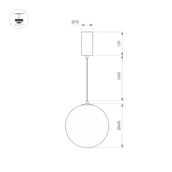 Фото #4 товара Светильник SP-SILKA-HANG-R400-12W Warm2700 (WH, 330 deg, 230V) (Arlight, IP20, Натуральный шелк, 3 года)