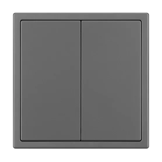 Фото товара Механизм звонкового выключателя двухклавишный SWT-NOBE-MKR2-SFPL-GR (230V, 10A) (Arlight, Серый базальт)