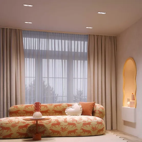 Фото #3 товара Светильник MS-FLOW-BUILT-S85x85-12W Warm3000 (WH, 55 deg, 230V) (Arlight, IP20 Металл, 5 лет)