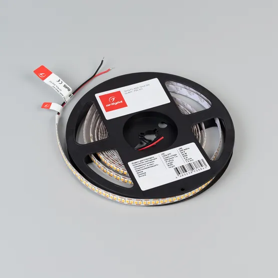 Фото #2 товара Светодиодная лента FC-A240-10mm 24V Warm2400-CX1 (24 W/m, IP20, 5m) (Arlight, резка 1 светодиод)
