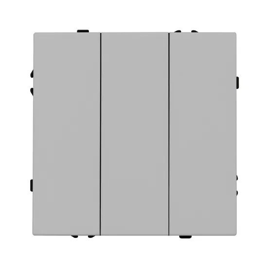 Фото #2 товара Механизм выключателя трехклавишный непроходной SWT-NOBE-MK03-SFPL-IS (230V, 10A) (Arlight, Никель)