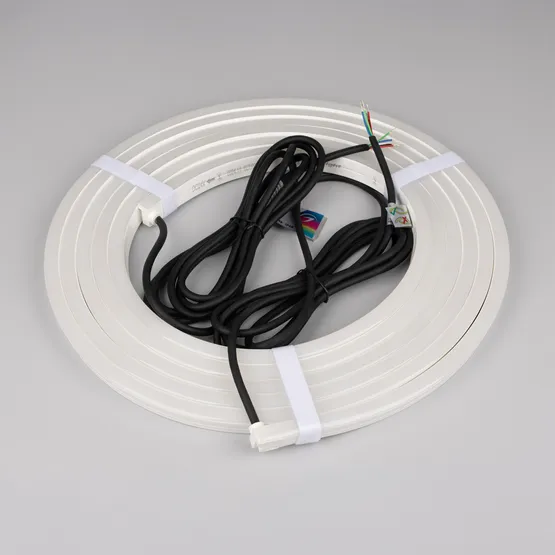 Фото #7 товара Светодиодная лента герметичная NOVA-SIDE-PU-B84-12x20mm 24V RGB-Day (15 W/m, IP68, 5m, wire x2) (Arlight, Полиуретан)