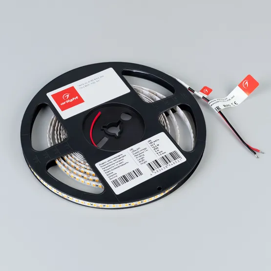 Фото #2 товара Светодиодная лента UL-A180-8mm 24V Warm3000 (14.4 W/m, IP20, 5m) (Arlight, Открытый)