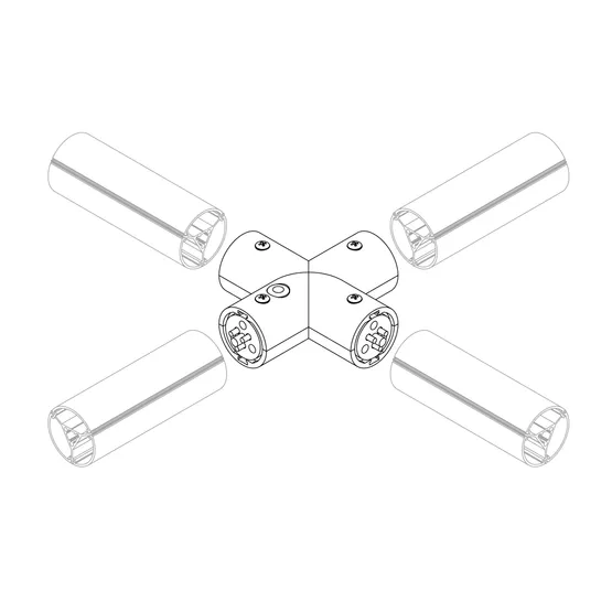 Фото #3 товара Соединитель профиля ROUND-D36-360-X90 (Arlight, Металл)