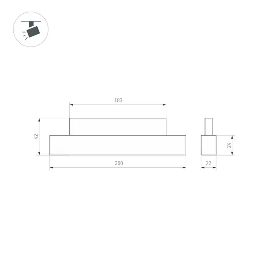 Фото #2 товара Светильник MAG-ORIENT-FLAT-L350-12W Warm3000 (WH, 80 deg, 48V) (Arlight, IP20 Металл, 5 лет)