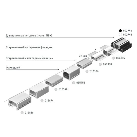 Фото #4 товара Профиль FANTOM-W20-H20-2000 ANOD (Arlight, Алюминий)