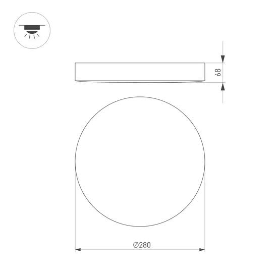 Фото #4 товара Светильник SP-FLOWER-R280-15W Warm3000 (BK, 110 deg, 230V) (Arlight, IP54 Пластик, 3 года)