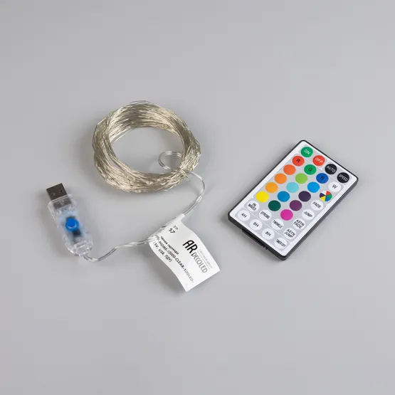 Фото #3 товара Светодиодная гирлянда ARD-DEW-HOME-10000-CLEAR-100LED-LIVE RGB (5V, USB, ПДУ) (Ardecoled, IP20)