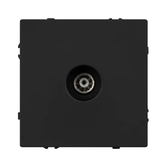 Фото #2 товара Механизм телевизионной розетки SCT-NOBE-MTV1-SFPL-BK (Arlight, Черный оникс)