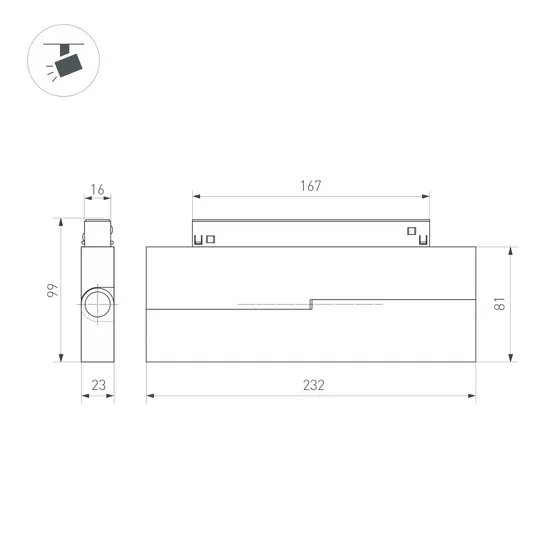 Фото #2 товара Светильник MAG-FLEX-FLAT-FOLD-S230-12W Warm3000 (BK, 80 deg, 48V) (Arlight, IP20 Металл, 5 лет)