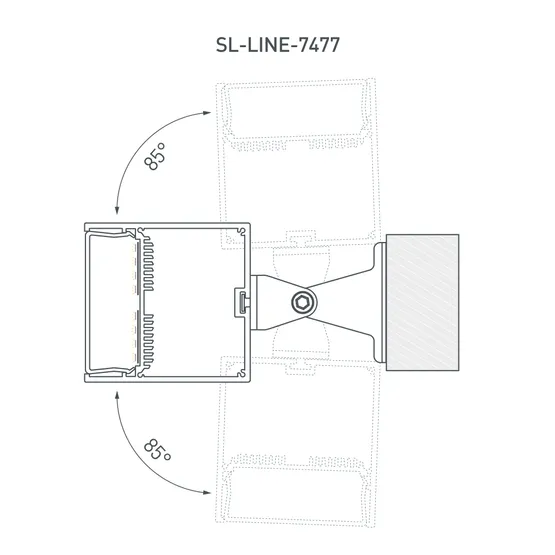 Фото #4 товара Профиль с экраном SL-LINE-7477-2500 BLACK+OPAL (Arlight, Алюминий)