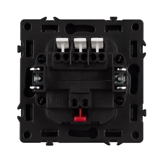 Фото #3 товара Механизм выключателя трехклавишный непроходной SWT-NOBE-MK03-SFPL-GR (230V, 10A) (Arlight, Серый базальт)