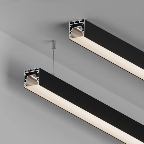 Фото #5 товара Профиль LINE-3535-TRAY-2000 BLACK (Arlight, Алюминий)