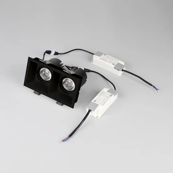 Фото #2 товара Светильник MS-FLOW-BUILT-S157x85-2x12W Day4000 (BK, 38 deg, 230V) (Arlight, IP20 Металл, 5 лет)
