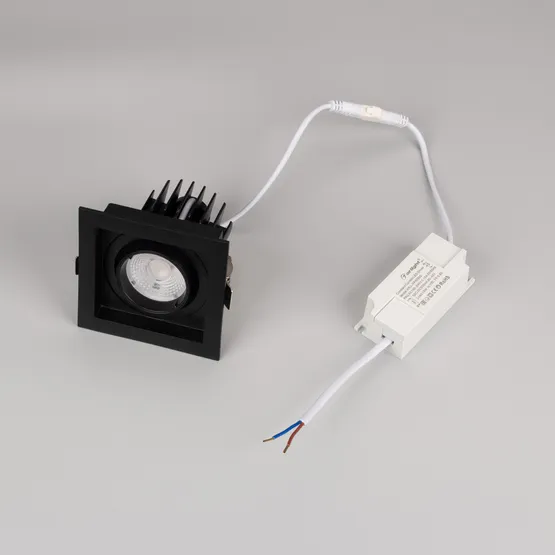 Фото #5 товара Светильник MS-VORTEX-BUILT-S90x90-12W Warm3000 (BK-BK, 40 deg, 230V) (Arlight, IP20 Металл, 5 лет)